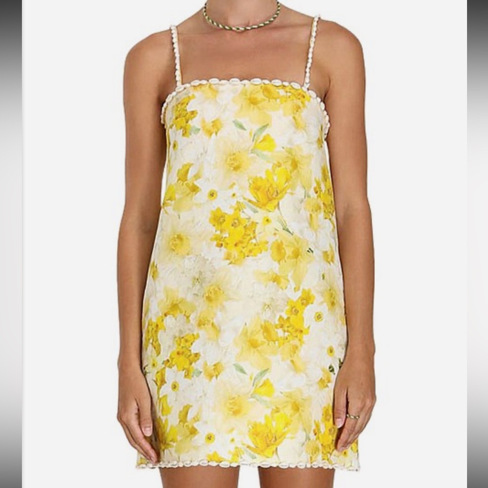 Zimmermann Yellow and Cream Floral Dress
